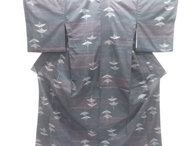 JAPANESE KIMONO / HITOE KOMON / ABSTRACT CRANE